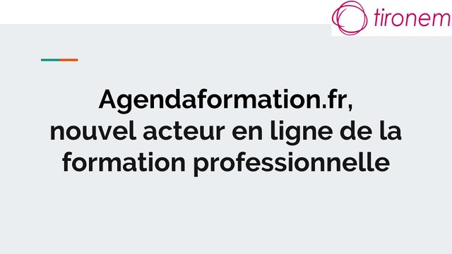 Agendaformation.fr, nouvel acteur en ligne de la formation professionnelle