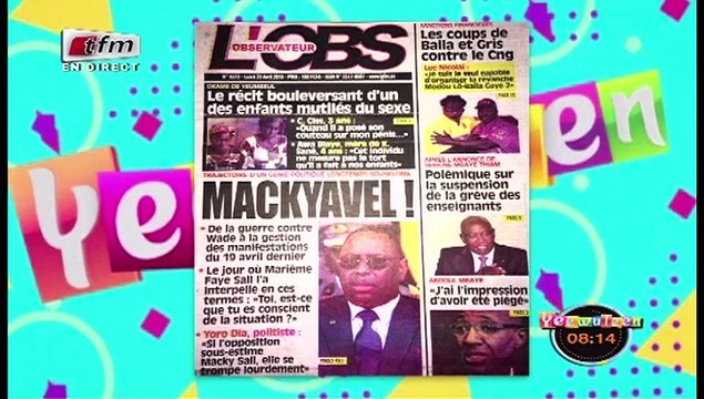 RUBRIQUE REVUE DES TITRES avec MAME BIRAM DIOUF dans Yeewu Leen du 23 Avril 2018