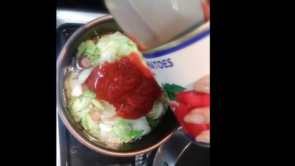 An amateur tried making Tomato soup 素人がトマトスープ作ってみた