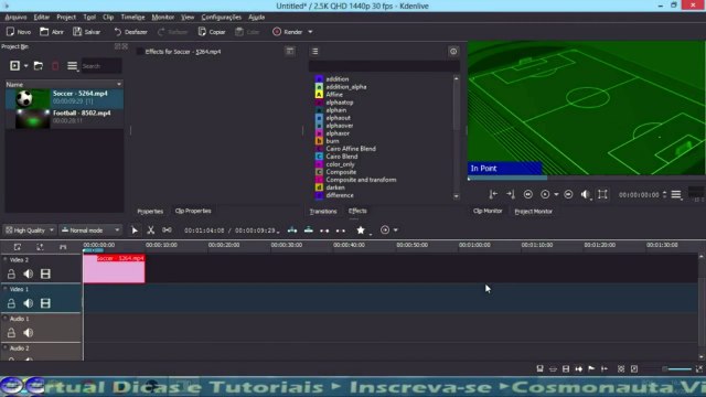 Adicionar efeitos aos favoritos no Kdenlive