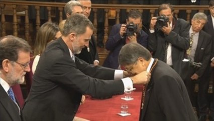 Nicaraguan writer Sergio Ramirez receives Cervantes prize from Spain’s King Felipe