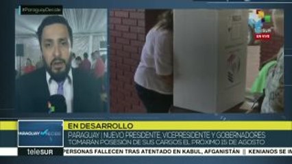 Aventaja Mario Abdo Benítez a Efraín Alegre en elección paraguaya