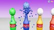 Colours Surprise Eggs Bottles Coca Cola - Learn Colors Nursery Rhymes.