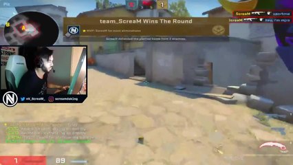 Only 1HP but ScreaM just hits two AMAZING one taps!