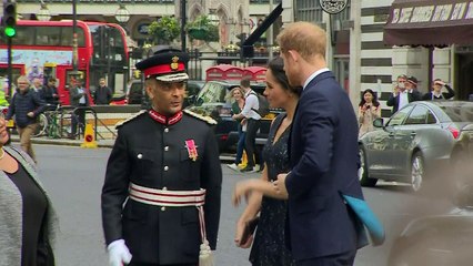 Prince Harry and Meghan Markle at Stephen Lawrence memorial