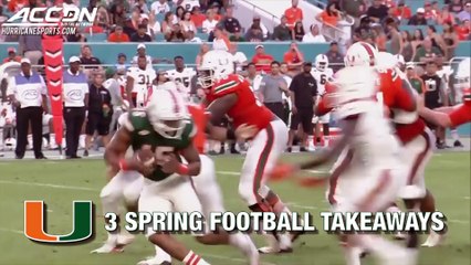 Miami Spring Football: 3 Takeaways