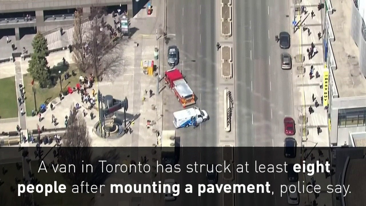 At least eight people struck in Toronto van incident
