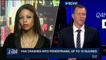 i24NEWS DESK | Van crashes into pedestrians, up to 10 injured | Monday, April 23rd 2018