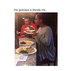They were doing a mannequin challenge, thanks givng version, but he just dont give a f**k