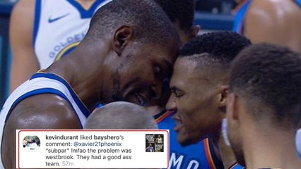 "Kevin Durant LIKES IG Comment Blasting Russell Westbrook, Claims It Was a 'Total Accident'"
