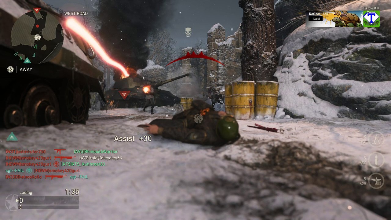 Call of Duty®: WW2 Roleyfoleyoley53 Ardennes Forest Gridiron warm up