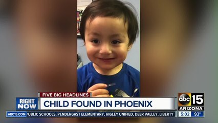 Wandering toddler found in Phoenix