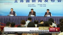 Ministro de Hacienda de China ofrece rueda de prensa sobre logros de reunión financiera de G20