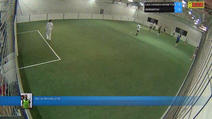 But de Nicolas (2-8) - LES CASSES-NOISETTES Vs ENSMATCH - 23/04/18 21:00 - LIGUE 3