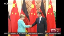 El presidente chino se reúne con la canciller alemana en Beijing