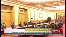 Li Keqiang se reúne con su homólogo de Australia en Beijing