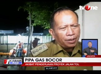 Video herunterladen: Pipa Gas Bocor Akibat Pengerjaan Proyek Jalan Tol