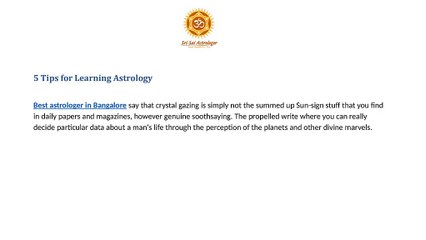 Tips by best astrologer in Bangalore