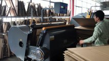 Corrugated cardboard boxes cutting in Fortune Printing & Packaging