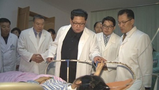 Kim visita a las víctimas chinas del accidente de autobús en Corea del Norte