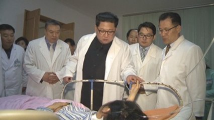 Kim visita a las víctimas chinas del accidente de autobús en Corea del Norte