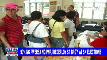 90% ng pwersa ng PNP, idedeploy sa brgy at SK elections
