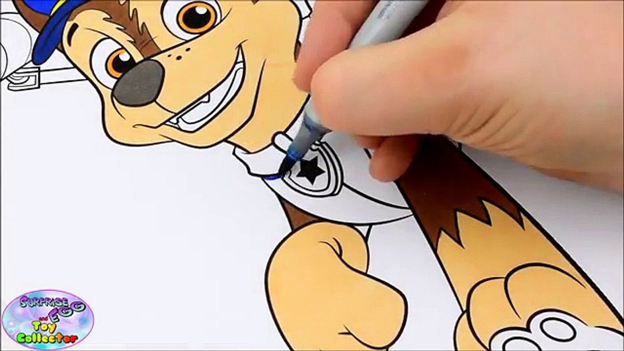Paw Patrol Coloring Book Chase Episode Show Surprise Egg and Toy Collector SETC