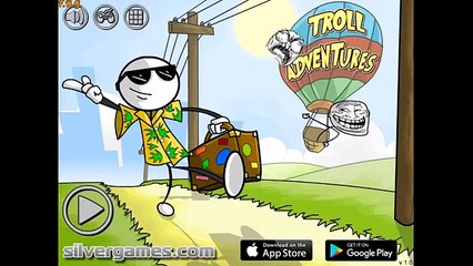 Troll Adventures full walkthrough (Троллфейс приключения полное прохождение)