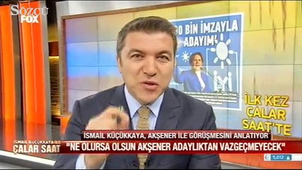 İsmail Küçükkaya açıkladı! Akşener: 'Çatı adayı olmam'