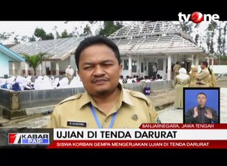 Ujian Nasional di Bawah Tenda Darurat