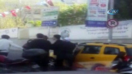 İstinye'de taksicinin fazla para istediğini iddia etti, ortalığı karıştırdı