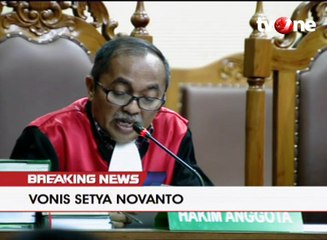 Hakim Bacakan Putusan, Setya Novanto Tidur