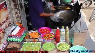 Indian street Food -  Chicken Fried Rice with Fresh Vegetables - Mouth Watering Indian Street Foods
