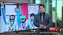 El equipo chino gana en la modalidad aerial en el Estadio Olímpico de Beijing