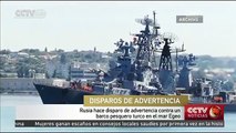 Rusia hace disparo de advertencia contra un barco pesquero turco en el mar Egeo