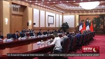 Presidente chino se reúne con homólogo francés en Beijing