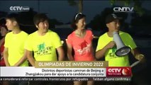 Distintos deportistas caminan de Beijing a Zhangjiakou para dar apoyo a la candidatura conjunta