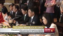 China y Corea del Sur firman tratado de libre comercio