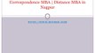 Distance Management Courses | Correspondence MBA | Distance MBA in Nagpur