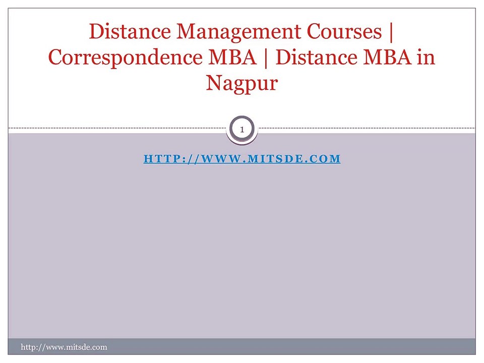 Distance Management Courses | Correspondence MBA | Distance MBA in Nagpur