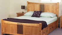 King Size Wood Bed Frame with Storage Furniture
