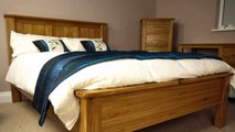 Oak Double Bed Frame with Storage Furniture