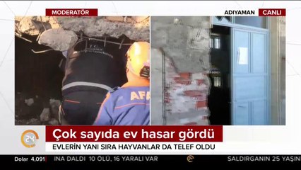 Evler hasar gördü