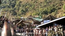 Indigenous Naga acrobatic or gymnastic feat without gear on Hornbill Festival '12