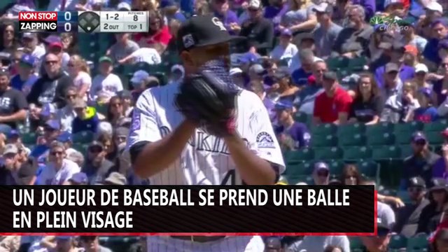 Un joueur de baseball se prend une balle en plein visage (vidéo)