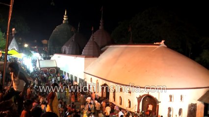 Goats being sacrificed inside a Hindu temple in Assam