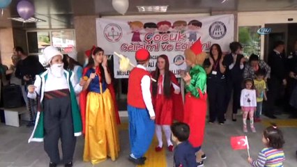 Hastane bahçesi çocuk sesleriyle yankılandı