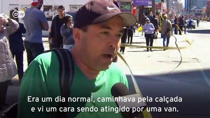 "Ele subiu na calçada e começou a atingir todo mundo"