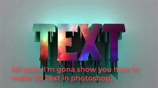 How to make 3D Text in Photoshop