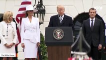 Trump Speaks At Arrival Ceremony For Macron